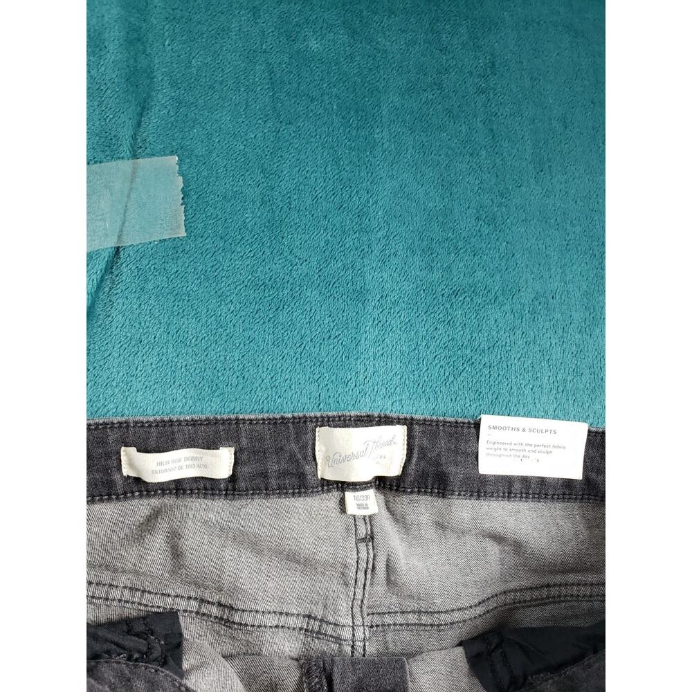 Universal Thread Jeans Size 16 Womens Black Stretch High Rise Skinny NWT - Picture 5 of 15